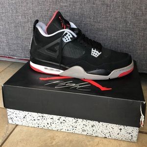 Air Jordan 4 Retro - black, red, gray